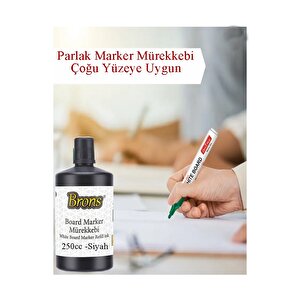 Siyah Yazı Tahta Kalem Mürekkebi 250ml 1 Adet Brons Tahta Kalemi Mürekkebi Kolay Silinebilir 250gr Okul Sınıf Öğrenci