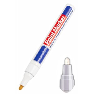 Beyaz Keçeli Markör Kalem 1 Adet Yağlı Bazlı Kalıcı Marker Kalem Hızlı Kuruma Cam Metal Lastik Seramik Ahşap Taş Plastik