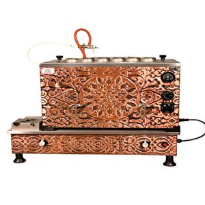 Bakır Turbo Elektrikli Full Otomatik 6 Demlikli 60 Litre Çay Kazanı