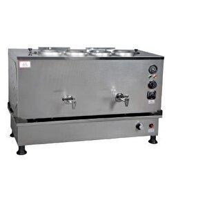 Inoks Pro Kompakt Full Otomatik Çay Makinası Paslanmaz 4 Demlikli 40 Litre Elektrikli Doğalgazlı