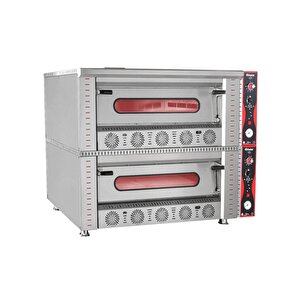 Çift Katlı Pizza Fırını Tüplü 4 + 4 Pizza