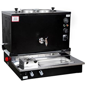 Pro Plus Otomatik Çay Kazanı, 2 Demlikli,20 Litre Siyah Elektrik+tüp