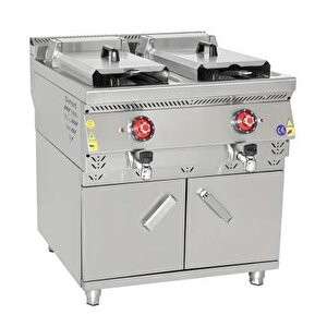 Elektrikli Çiftli Fritöz Dolaplı 24 + 24  Lt