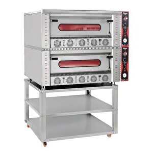 Çift Katlı Pizza Fırını Doğalgazlı 4 + 4 Pizza