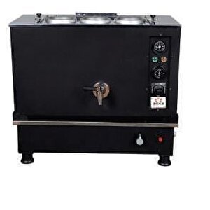 Pro Kompakt Full Otomatik Çay Makinası 3 Demlikli 30 Litre Siyah Elektrikli Doğalgazlı