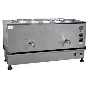 Inoks Pro Kompakt Full Otomatik Çay Makinası Paslanmaz 5 Demlikli 50 Litre Elektrikli Tüplü