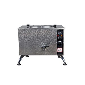 Pro Elektrikli Full Otomatik Çay Kazanı 2 Demlikli 20 Litre Paslanmaz