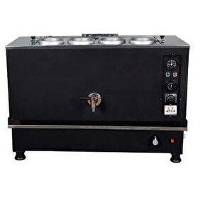 Pro Kompakt Full Otomatik Çay Makinası 4 Demlikli 40 Litre Siyah Elektrikli Doğalgazlı
