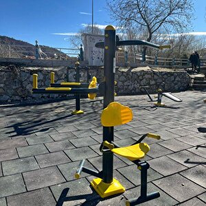 Dış Mekan Spor Aleti, Üçlü Vücut Geliştirme Aleti Eks03
