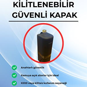 480 Ml Siyah Duvara Monte Sıvı Sabun Dispenseri | Premium Kalite Abs Gövde, Anahtarlı, Şık Ve Güvenli