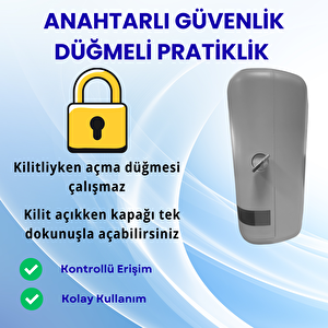 Beyaz Duvara Monte Z Katlamalı Kağıt Havlu Dispenseri | Premium Abs Gövde, Anahtarlı Kilit, Vidalı & Yapışkan Montaj