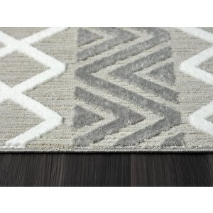 Sümer Sm003a Gri Halı Iskandinav Desen Dekoratif Modern Tozuyok Antialerjik Salon Halısı Koridor