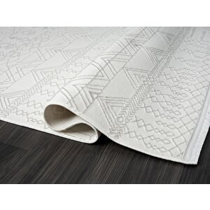 Zenith Zn010a Gri Halı Etnik Desenli Modern Parlak Yumuşak Kadife Ince Antialerjik Salon Koridor