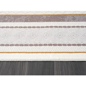 Trend Tr003s Oval Bej Akrilik Pamuk Modern Yumuşak Mutfak Yatak Odası Salon Oturma Odası Halısı