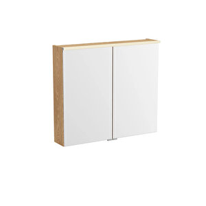 Vitra Metropole Edge Dolaplı Ayna, 80 Cm, Açık Meşe 67146