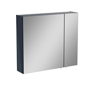 Vitra Mia Asimetrik Dolaplı Ayna, 80 Cm, Parlak Antrasit 67705