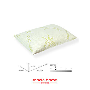 2 Adet Bambu Kumaşlı Yastık ,fermuarlı Yıkanabilir Kılıflı Antialerjik 1.kalite Boncuk Silikonlu 50x70 Cm 1000 Gr