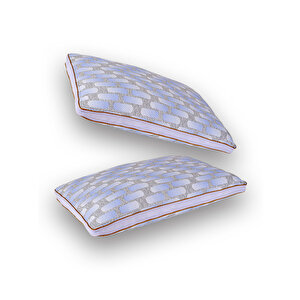 2 Adet Moda Klimalı Yastık ,pamuk Viskon Kumaşlı Çift Biyeli Yıkanabilir Kılıflı 50*70 Cm 1250 Gr