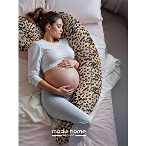 Hamile Yastığı,sarılma Yastığı Aktivite Yastığı Pamuk Kumaş (leopar)