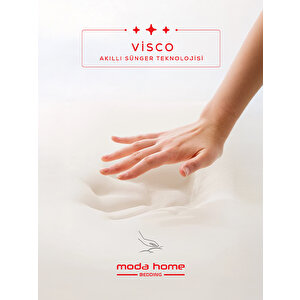 Visco Ortopedik Boyun Destekli Servikal Yastık Serinletici Soğuk Kumaşlı(mavi)