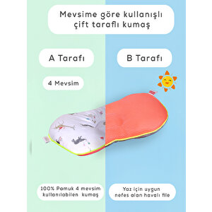 Bebek Yastığı,bebek Kafa Yastığı,düz Kafa Sendromu Önleme Yastığı(pembe)