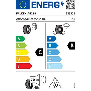 205/55 R19 Tl 97v Xl Euroall Season As210 Dört Mevsim Lastiği (üretim Tarihi:2025)
