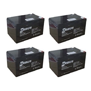 4'lü Paket 12volt 12 Amper Agm Akü Ebatlar: 150x97x95mm