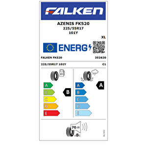 225/55 R17 Tl 101y Xl Azenis Fk520 Yaz Lastiği (üretim Yılı: 2025)