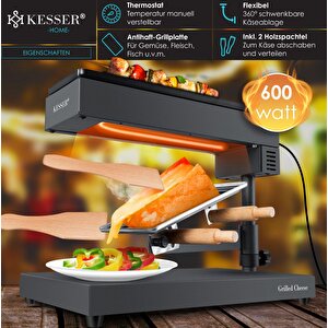 Peynir Raclette Eritici 2'si 1 Arada 600 Watt