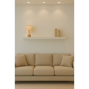 120 Cm 36 Mm Kalınlık Mat Beyaz Mdf Gizli Montaj Ahşap Duvar Rafı Uçan Raf Kitaplık