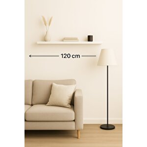 120 Cm Mat Beyaz Mdf Gizli Montaj Ahşap Duvar Rafı Uçan Raf Kitaplık