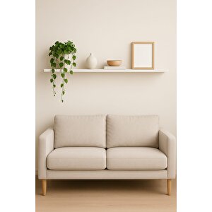 120 Cm Mat Beyaz Mdf Gizli Montaj Ahşap Duvar Rafı Uçan Raf Kitaplık