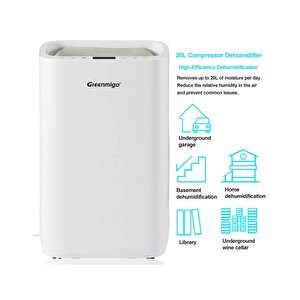 Nem Alma Cihazı 20l/gün, 60 M2 Hepa