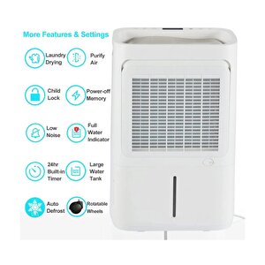 Nem Alma Cihazı 20l/gün, 60 M2 Hepa