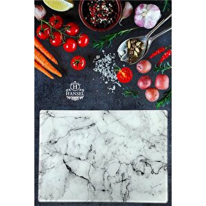 Cam Kesme Tahtası Ve Sunum Tablası Kırılmaz Çizilmez Kaymaz 35cm X 25cm