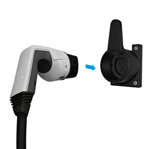 Type2 Ev Holder''black'' / Elektrikli Araç Tip2 Soket Uyumlu Kablo Toparlayıcı''si̇yah''