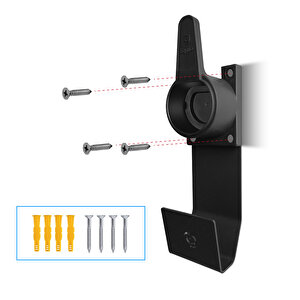Type2 Ev Holderand Hanger''black''/elektrikli Araç Tip2 Soket Uyumlu Kablo Toparlayıcı Ve Metal Askı