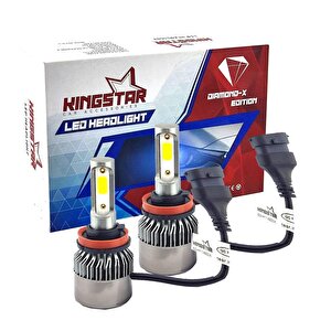 Diamond-x H11 Beyaz Led Xenon Şimşek Etkili Far Ampül 8000 Lümen