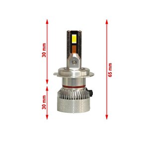 Seat Leon Ii 2005-2012 Kısa Far Mini Cosmo Beyaz H7 Mini Led Xenon Şimşek Etkili 15000 Lümen