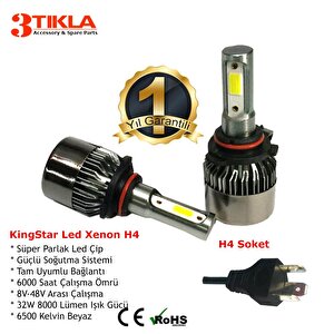 Skoda Forman Far Ampul H4 Beyaz Led Xenon 8000 Lümen