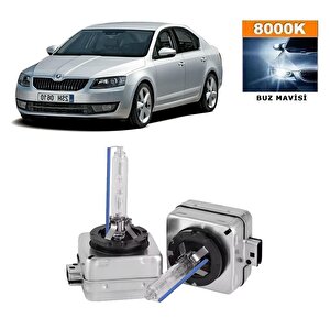 Skoda Octavia Iii 2013-2015 D3s / D3r 8000k Buz Mavisi Hid Xenon Ampul 2 Adet