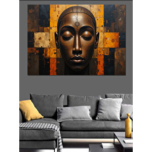Afrika Maskesi Portresi Dekoratif Kanvas - Mdf Ahşap Tablo