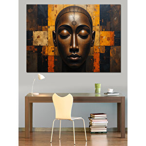 Afrika Maskesi Portresi Dekoratif Kanvas - Mdf Ahşap Tablo 50x70 cm