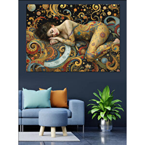 Rahatlayan Kadın Sanatı Dekoratif Kanvas - Mdf Ahşap Tablo 50x70 cm