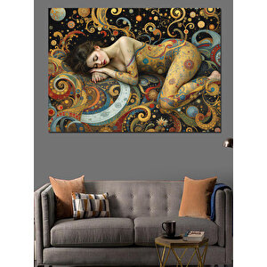 Rahatlayan Kadın Sanatı Dekoratif Kanvas - Mdf Ahşap Tablo 50x70 cm