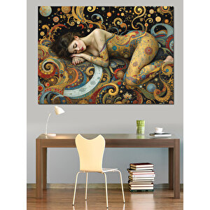 Rahatlayan Kadın Sanatı Dekoratif Kanvas - Mdf Ahşap Tablo 50x70 cm