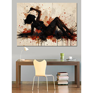 Sanatsal Kadın Dekoratif Kanvas - Mdf Ahşap Tablo 50x70 cm