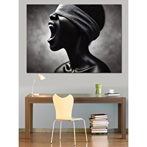 Çığlık Atan Kadın Dekoratif Kanvas - Mdf Ahşap Tablo