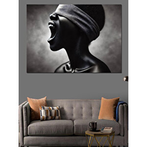 Çığlık Atan Kadın Dekoratif Kanvas - Mdf Ahşap Tablo 100x140 cm