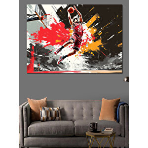Ateşli Sporcu Figürü Dekoratif Kanvas - Mdf Ahşap Tablo 70x100 cm